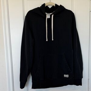 Duluth Trading Co Classic Black Hoodie with White Accents